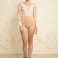 Long Sleeves Bridal Bodysuit with Couture Lace / "Angelie"