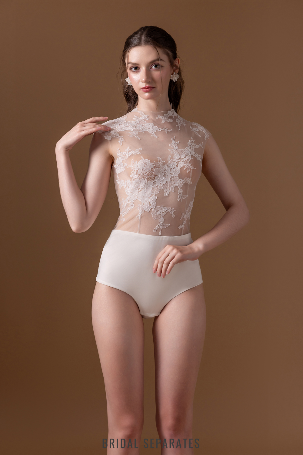 High Collar Bridal Bodysuit / "Echelle"