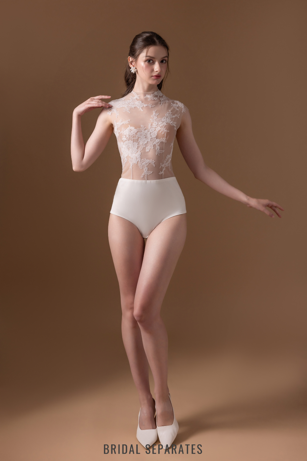 High Collar Bridal Bodysuit / "Echelle"