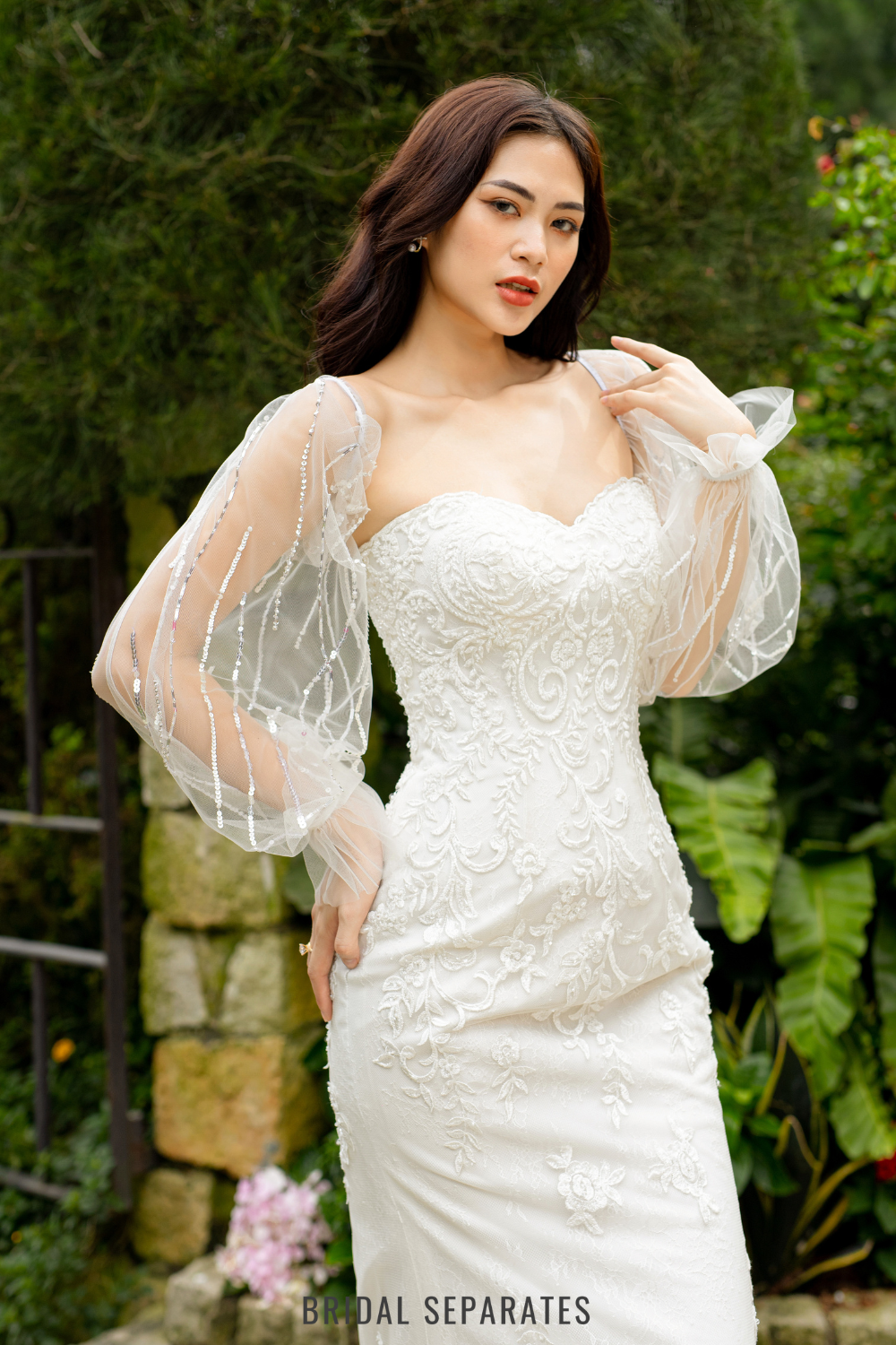 Detachable Long Bridal Sleeves / "Olivia"