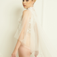 High Neckline Bridal Bodysuit with Couture Lace / "Eulalie"