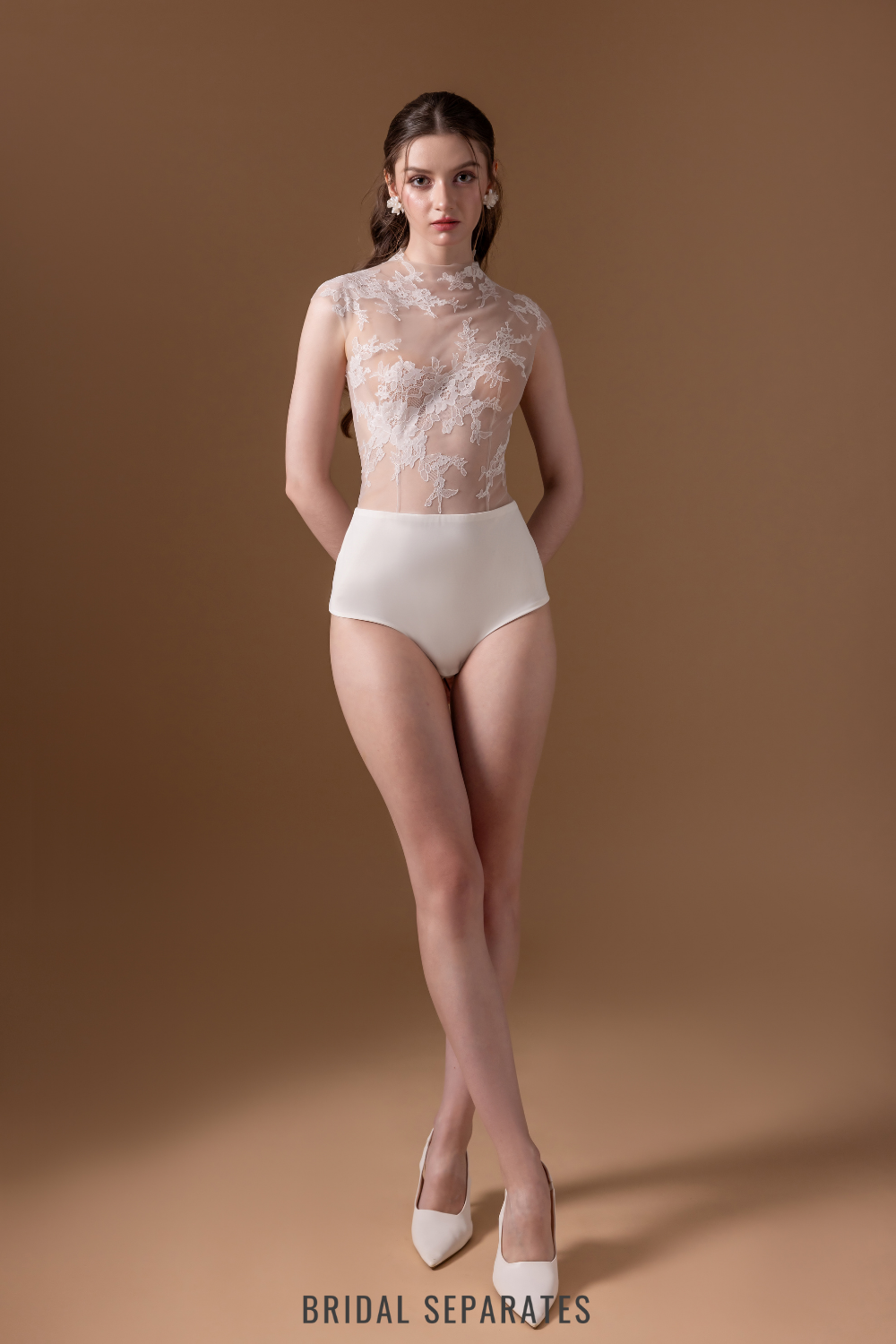 High Collar Bridal Bodysuit / "Echelle"