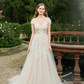 High Neck Lace Ball Gown Wedding Dress / "Hasna"