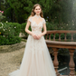 High Neck Lace Ball Gown Wedding Dress / "Hasna"