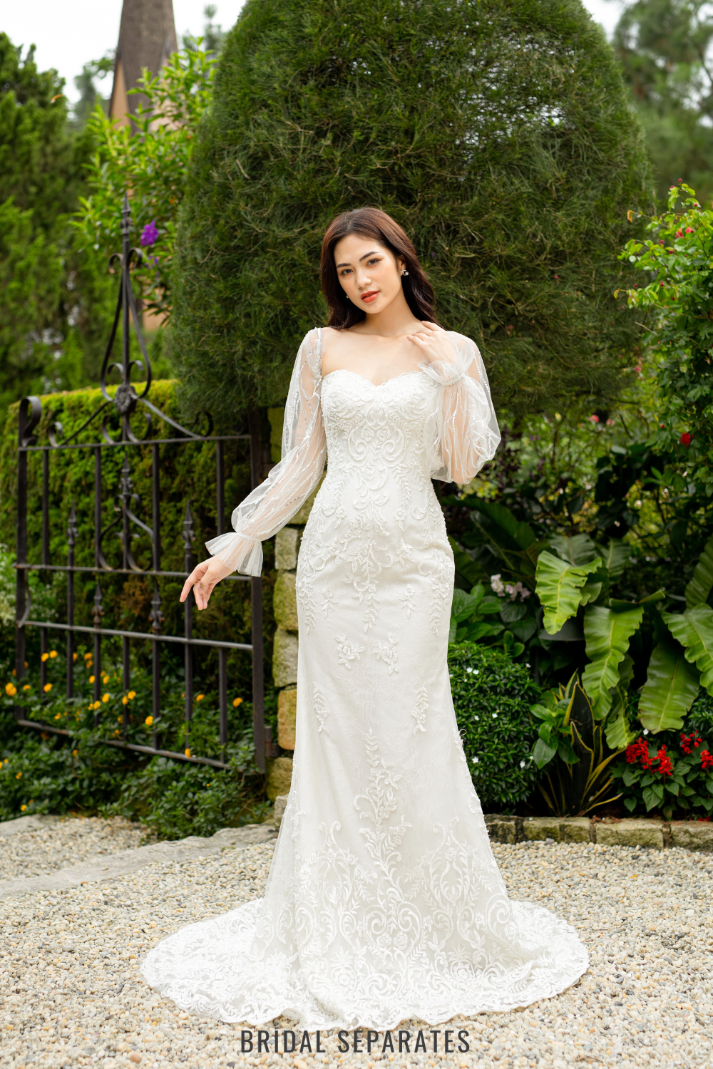 Detachable Long Bridal Sleeves / "Olivia"