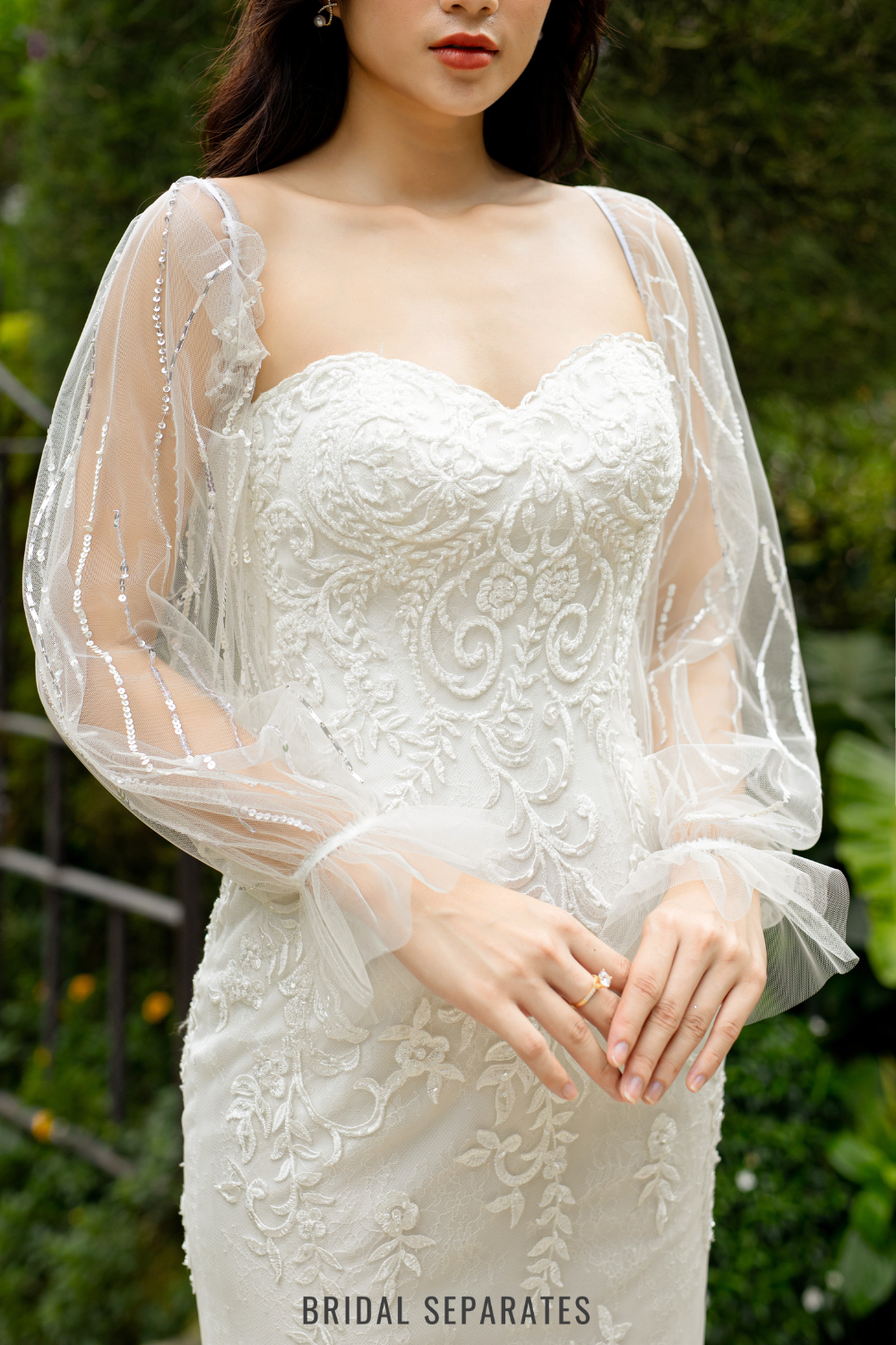 Detachable Long Bridal Sleeves / "Olivia"