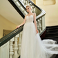 A-line Sequin Embellished Wedding Dress/ "Camellia"