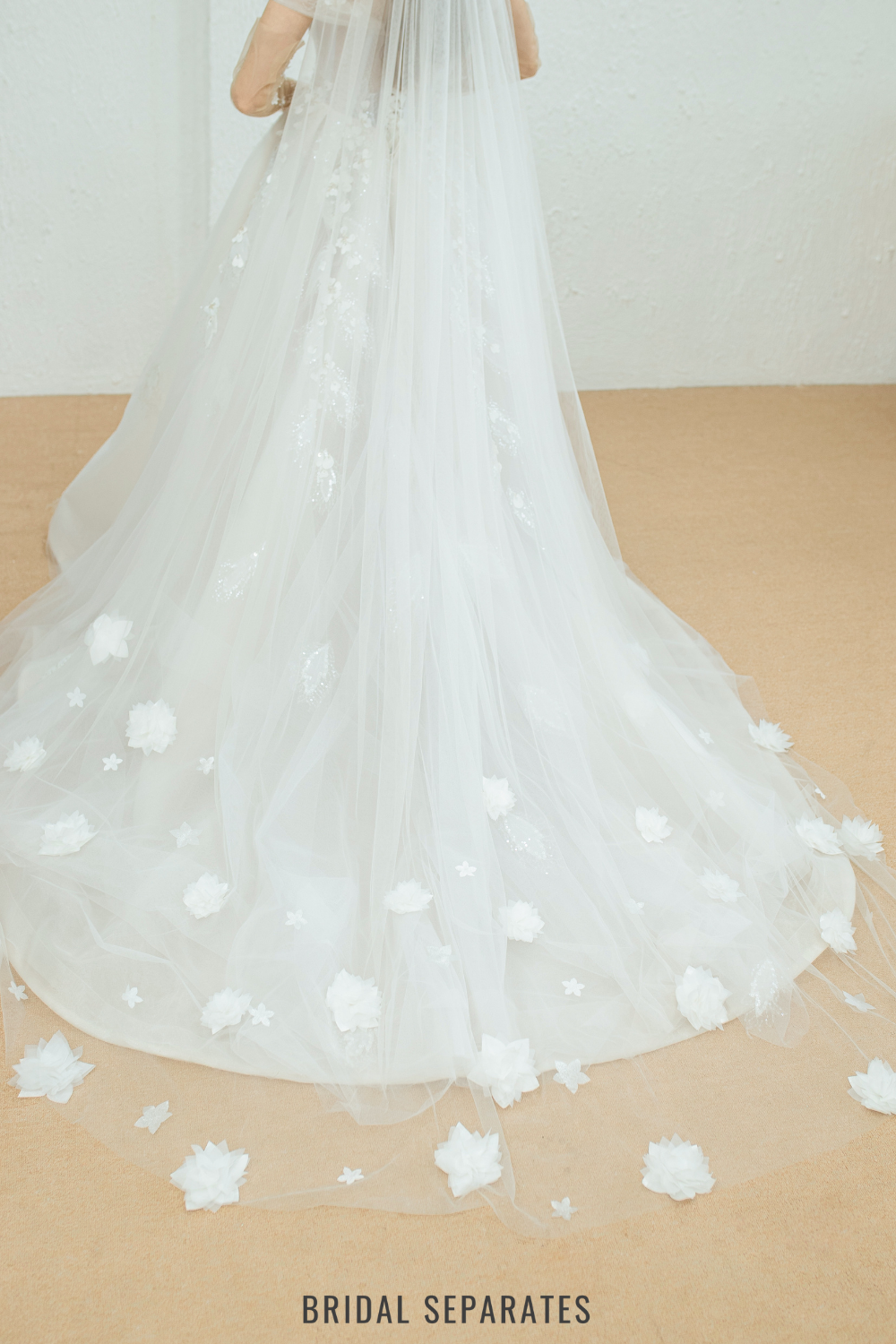 3D Floral Lace Bridal Veil / "Juleen"