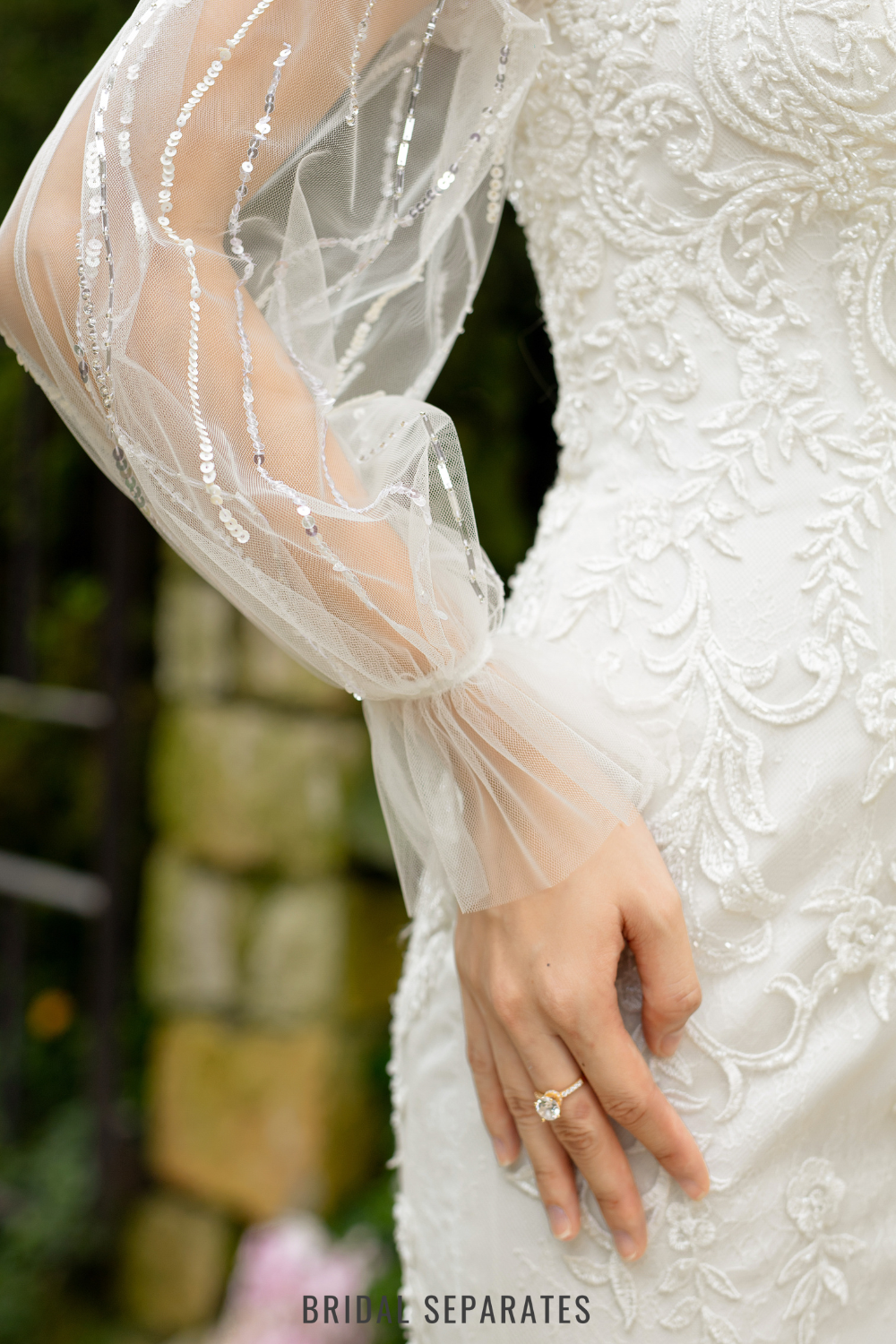 Detachable Long Bridal Sleeves / "Olivia"