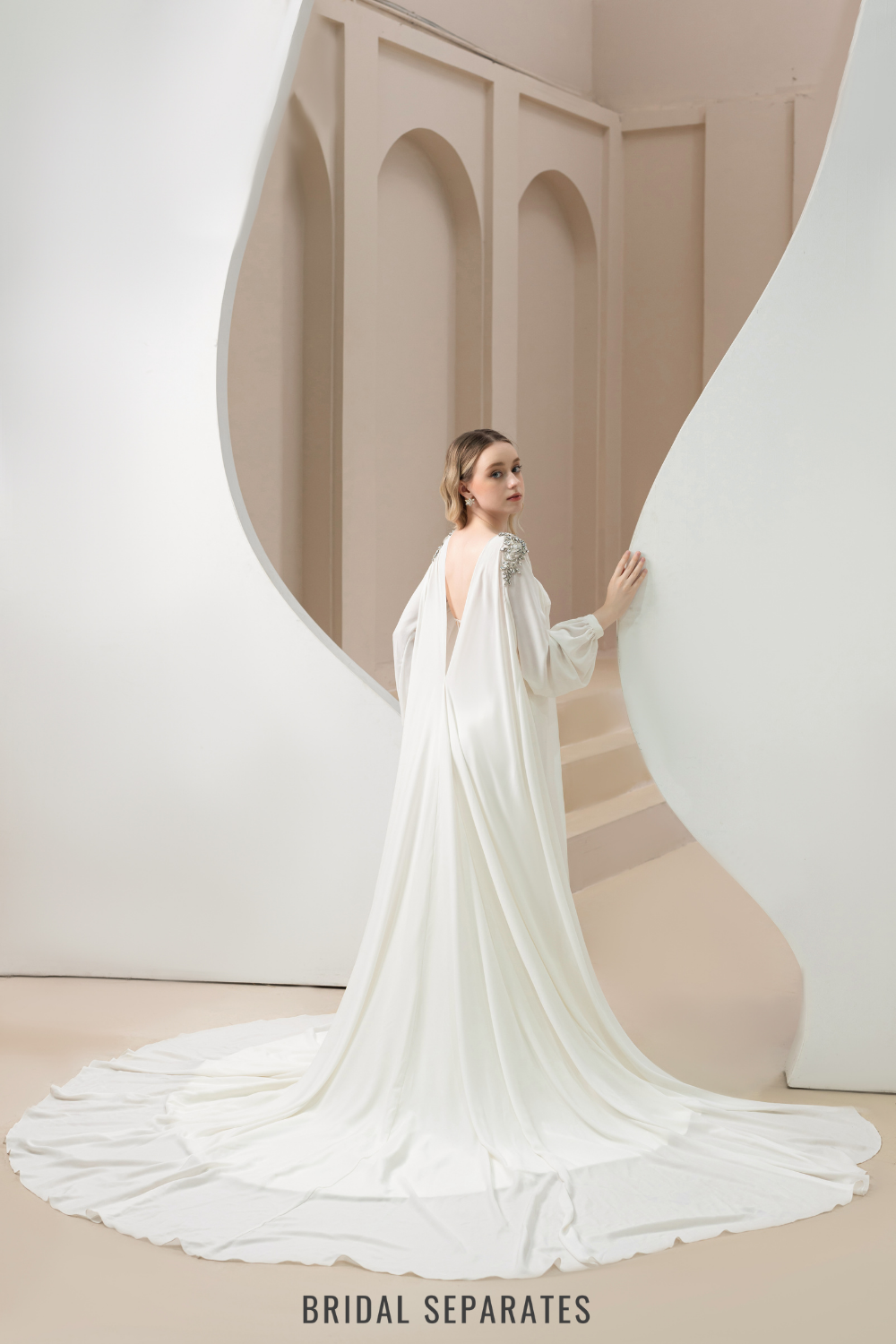 Crystal Bridal Cape / "Laura"