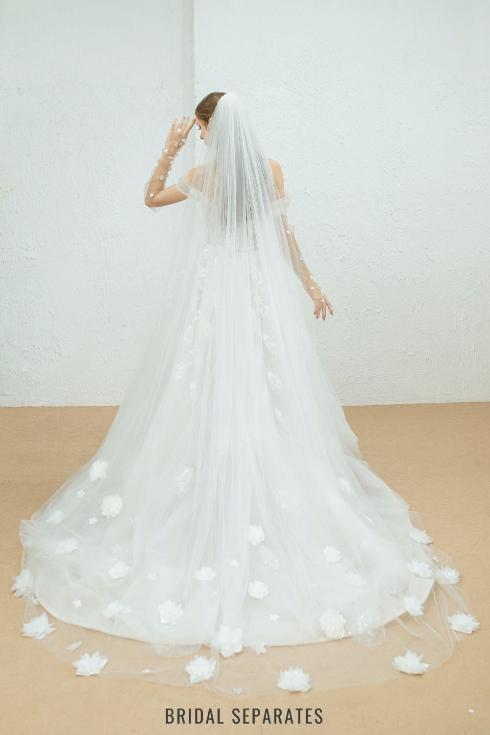 3D Floral Lace Bridal Veil / "Juleen"