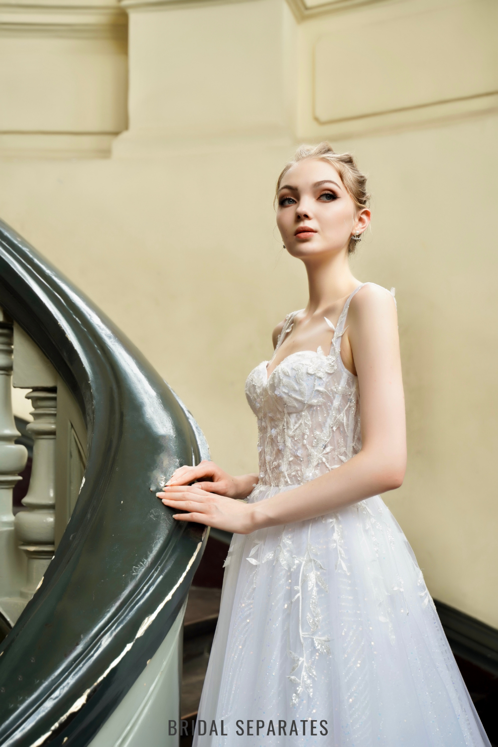 A-line Sequin Embellished Wedding Dress/ "Camellia"