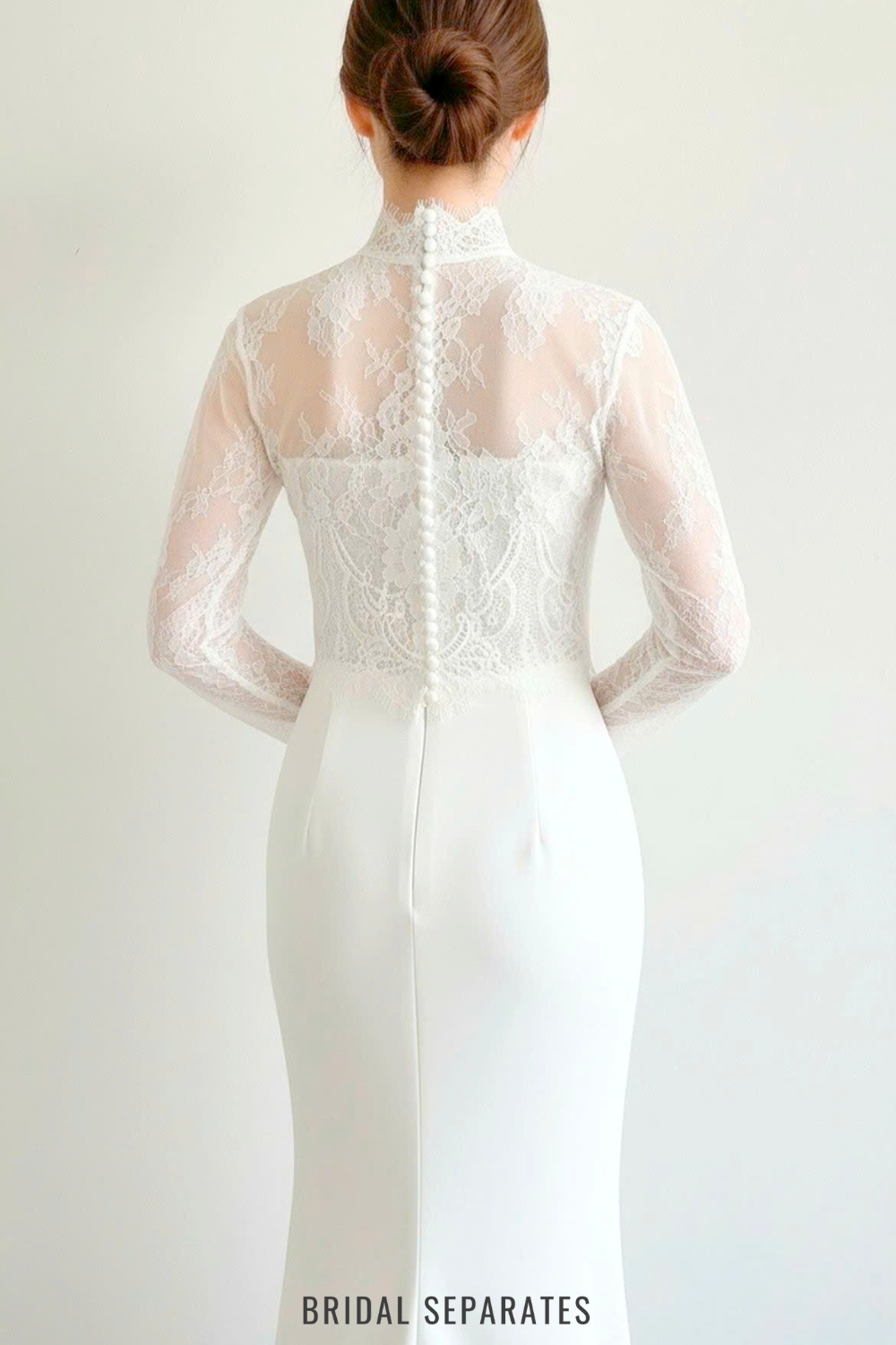 French Chantilly Lace Bridal Topper / "EMMER"