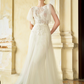 A-line Lace Floral Embellished Wedding Dress/ "Jolie"