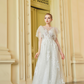 A-line Wedding Dress with Butterfly Sleeves / "Layla"