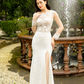 Wedding Dress with High Slit / "Larissa"