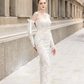 Sheath Wedding Dress with Detachable Sleeves / "Lyly"