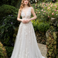 Ball Gown Wedding Dress with 3D Floral Lace / "Karina"