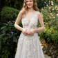 Ball Gown Wedding Dress with 3D Floral Lace / "Karina"