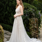 Ball Gown Wedding Dress with 3D Floral Lace / "Karina"