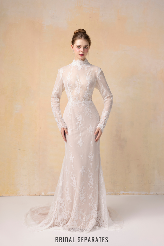 French Lace Wedding Dress / "Adorlee"