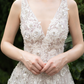 Ball Gown Wedding Dress with 3D Floral Lace / "Karina"