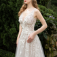 Ball Gown Wedding Dress with 3D Floral Lace / "Karina"