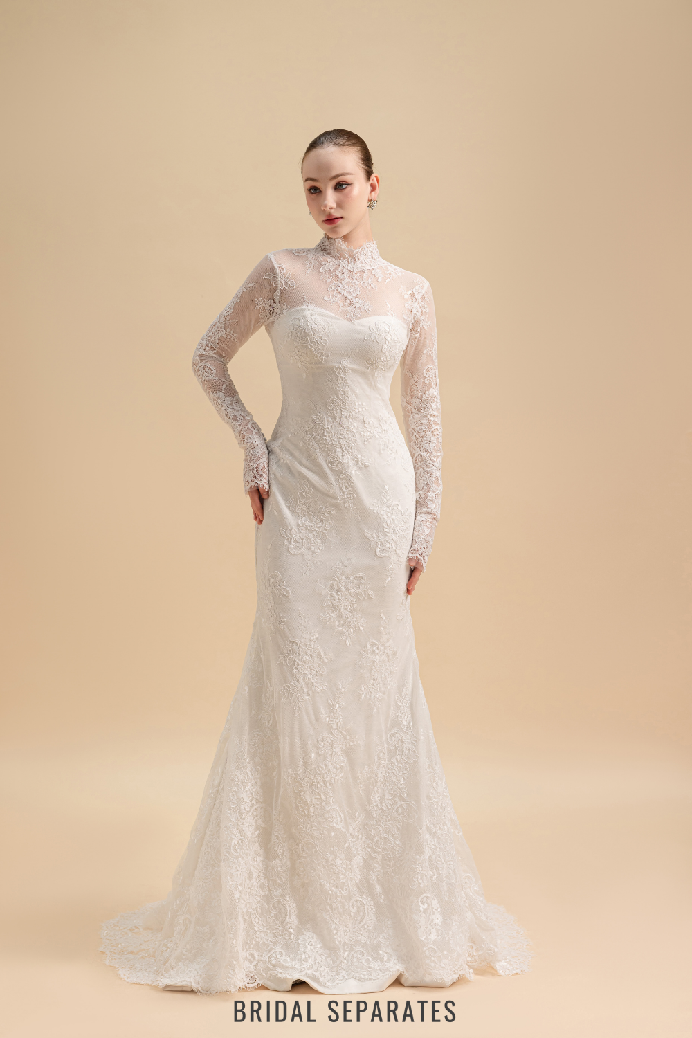 Chantilly Lace Bridal Overlay / "Fanny"