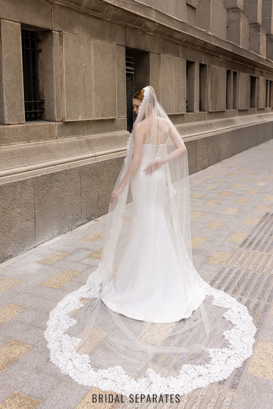 Catheral Lace Wedding Veil / "Elodie"