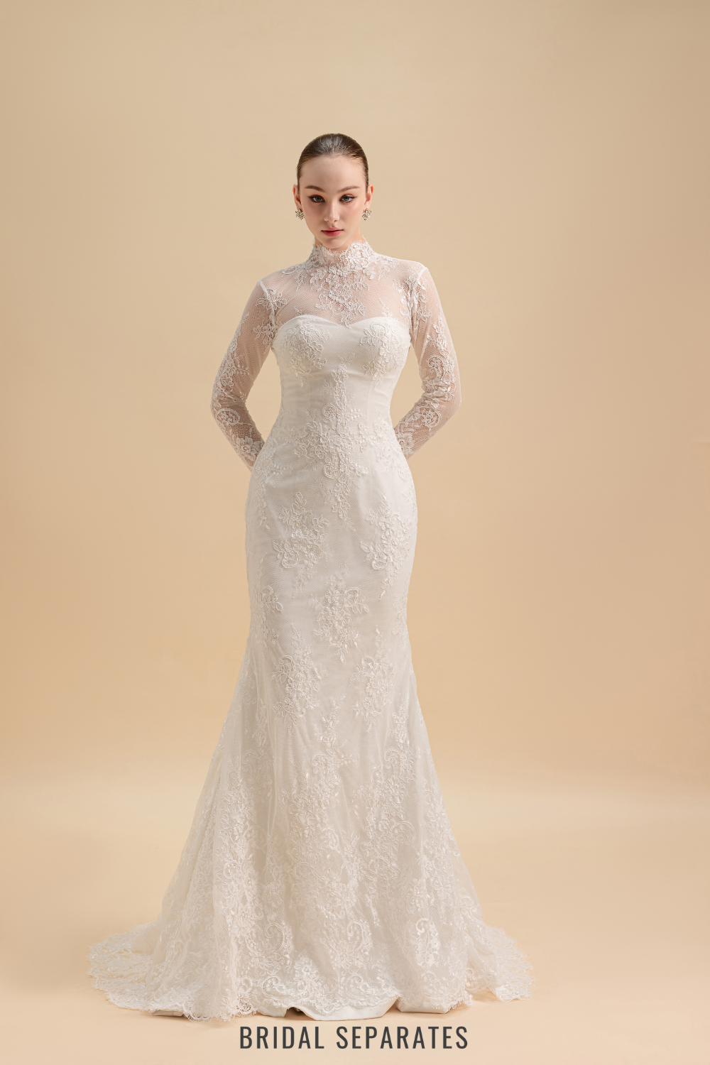 chantilly lace wedding dress Chantilly Lace Bridal Overlay / 