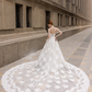 Detachable Bridal Skirt with Couture Lace / "Lenna"