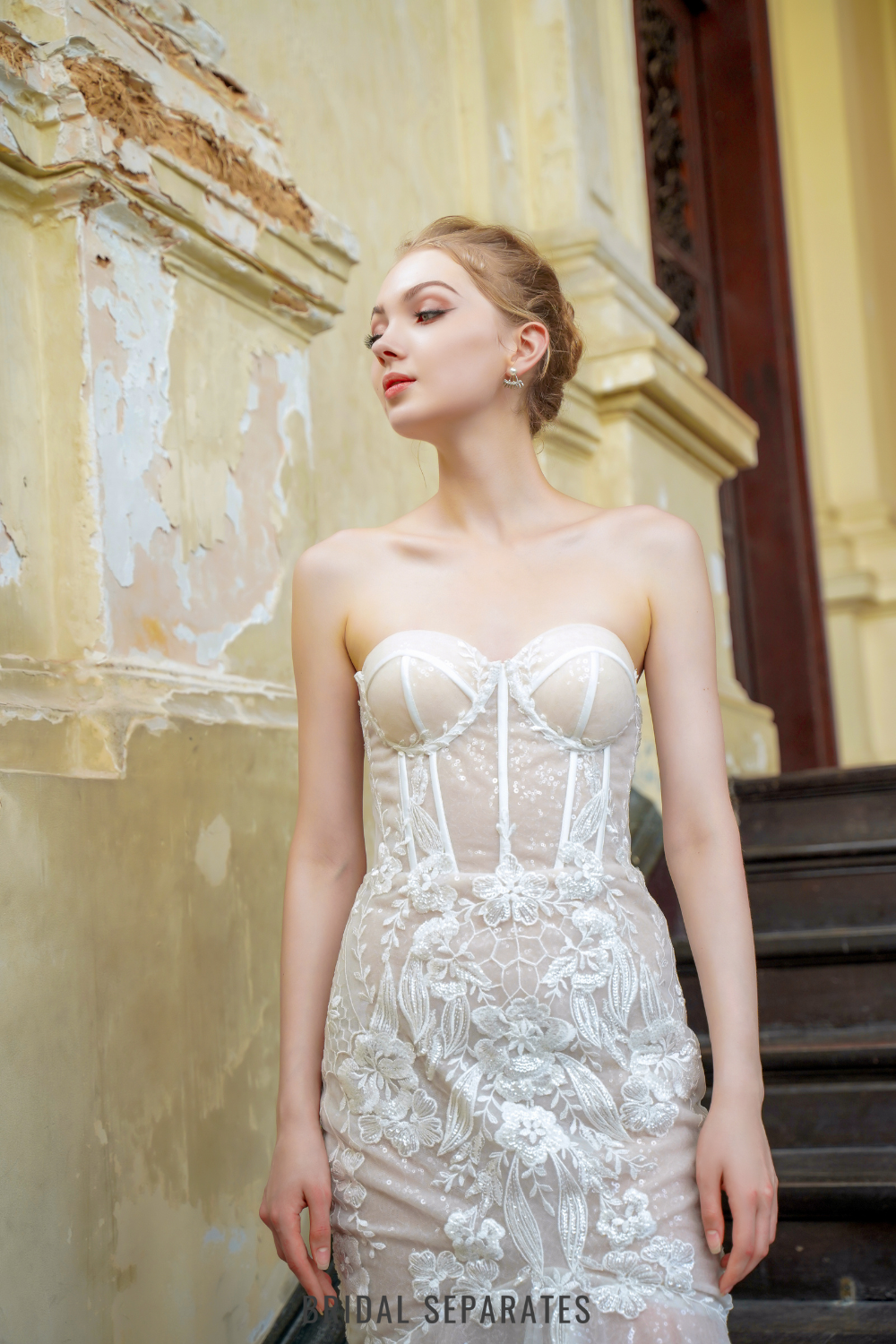 Mermaid Lace Wedding Dress with Corset / "Emaline"