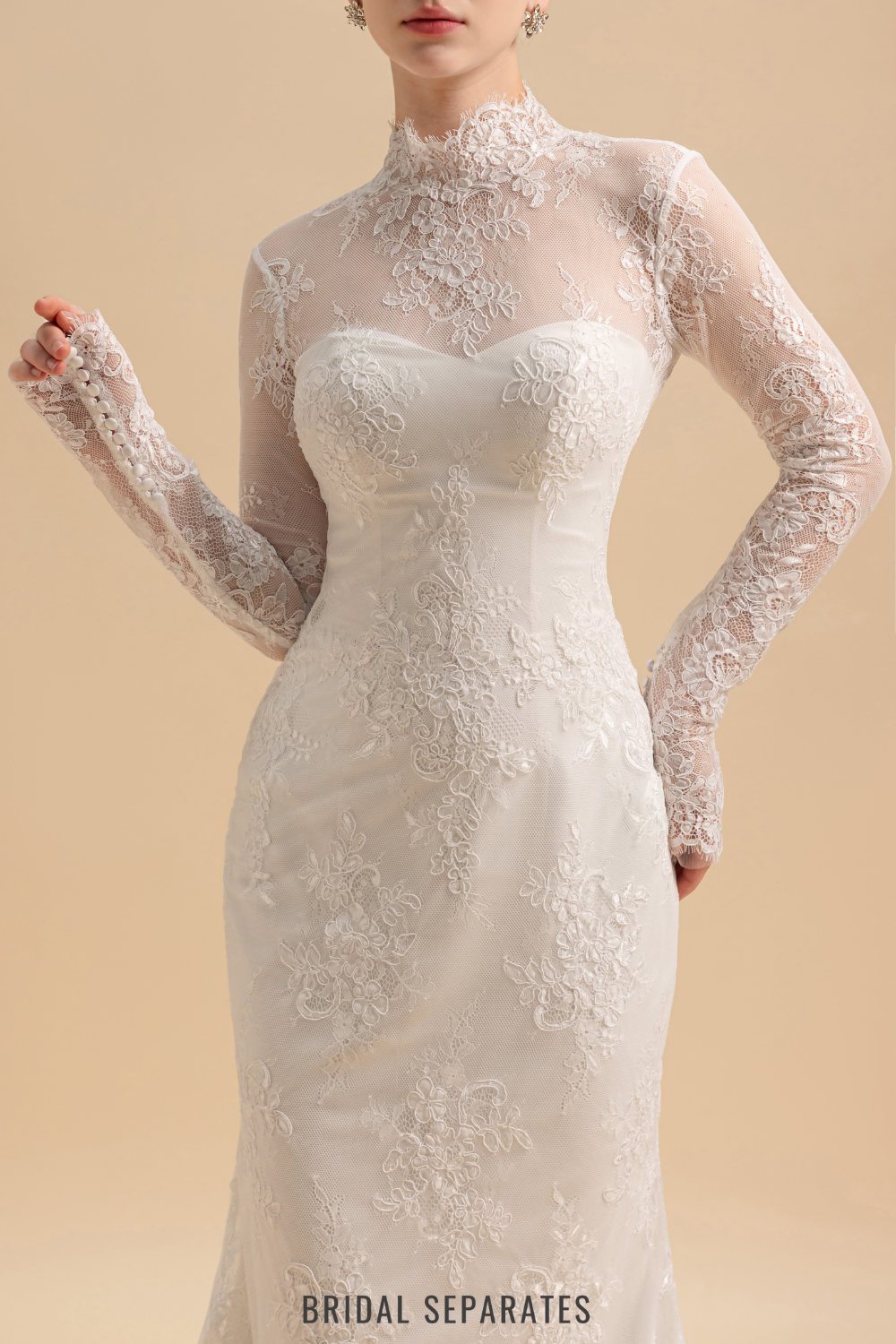 Chantilly Lace Bridal Overlay / "Fanny"