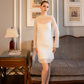 Long Sleeves Organza Midi Dress / "Fiamma"