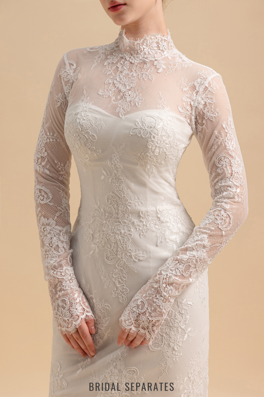 Chantilly Lace Bridal Overlay / "Fanny"