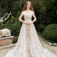 Lace Wedding Dress with Detachable Overskirt / "Lorena"