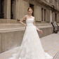 Detachable Bridal Skirt with Couture Lace / "Lenna"