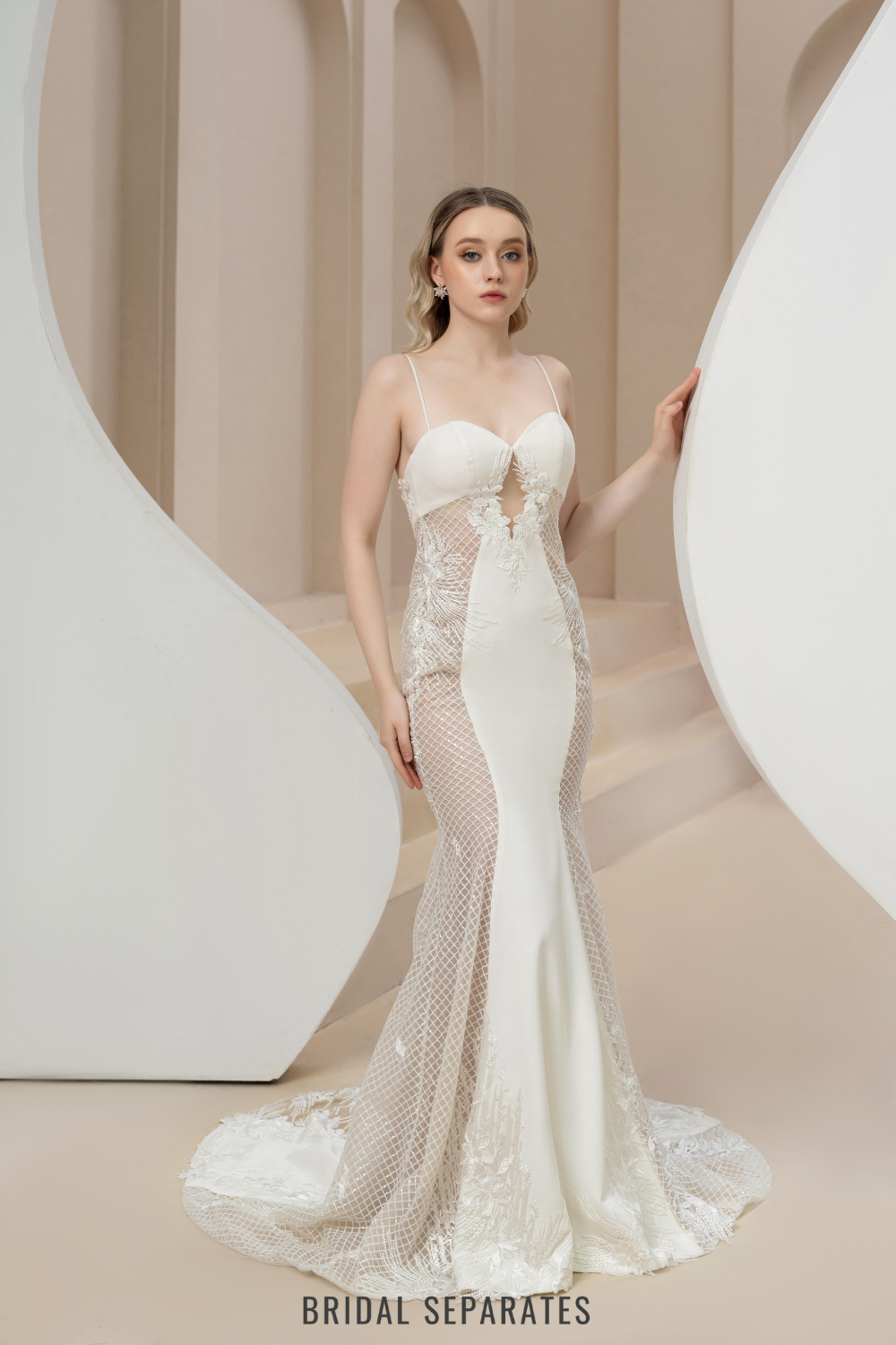 Sexy Sheath Lace Mermaid Wedding Dress / "Esma"