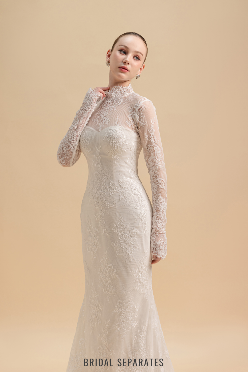 Chantilly Lace Bridal Overlay / "Fanny"