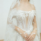 Two Layers Floral Lace Bridal Veil / "Adeline"