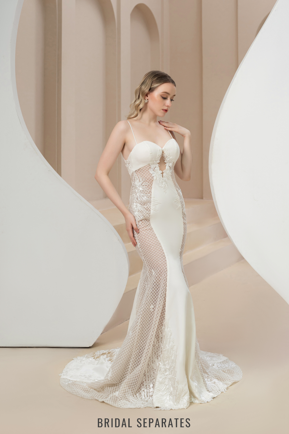 Sexy Sheath Lace Mermaid Wedding Dress / "Esma"