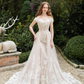 Lace Wedding Dress with Detachable Overskirt / "Lorena"