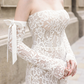Sheath Wedding Dress with Detachable Sleeves / "Lyly"