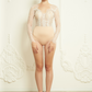 Long Sleeves Bridal Bodysuit with French Lace / "Belle"