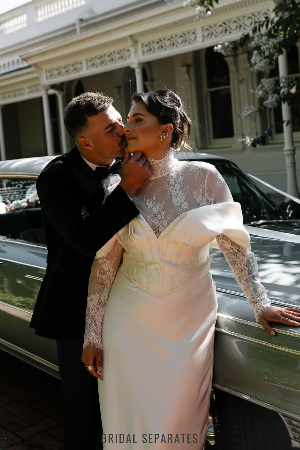 French Chantilly Lace Bridal Topper / "EMMER"