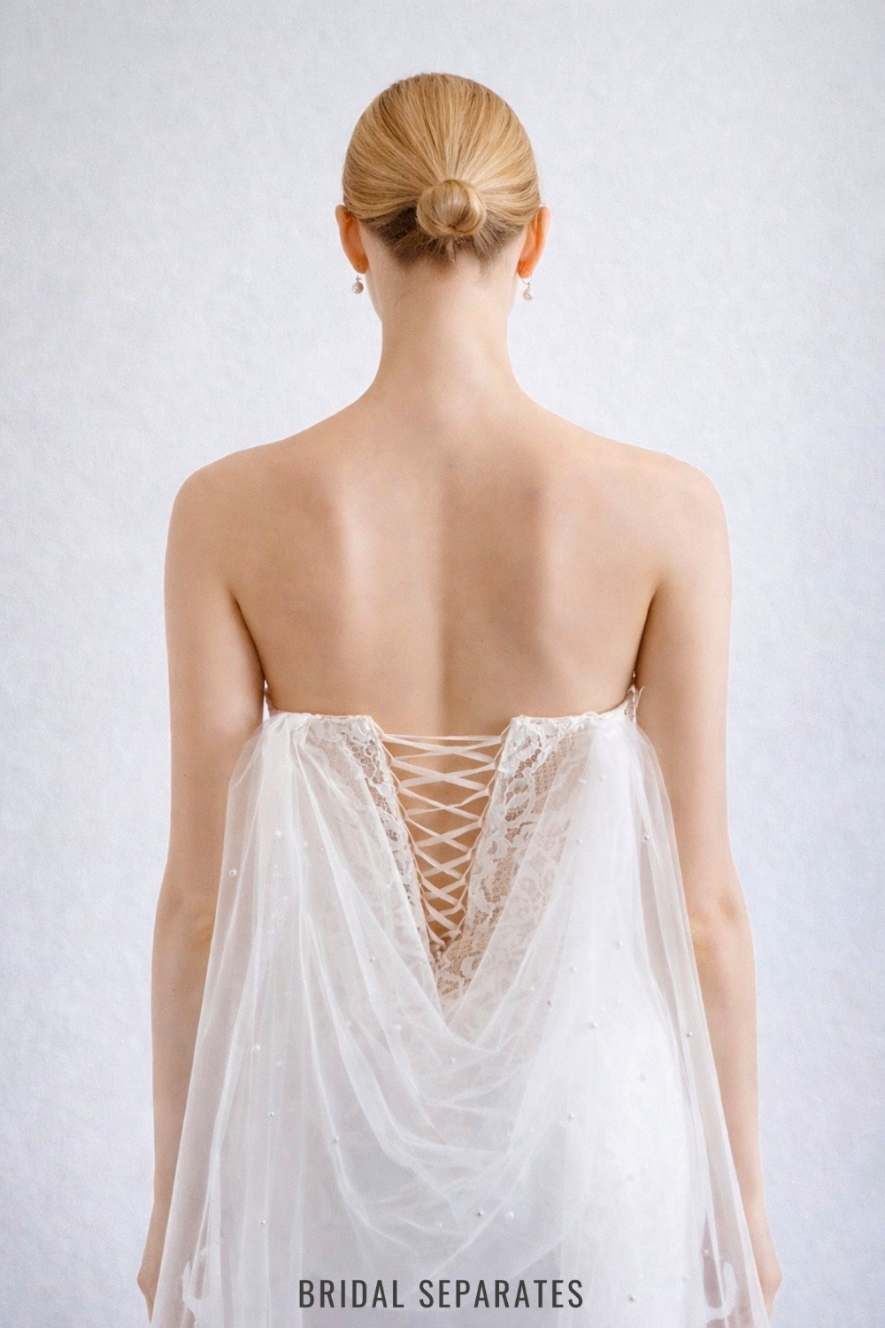 Cathedral Cape Veil with Couture Lace / "Victoire"