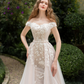 Lace Wedding Dress with Detachable Overskirt / "Lorena"