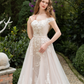 Lace Wedding Dress with Detachable Overskirt / "Lorena"