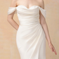 Off Shoulder Mermaid Wedding Dress with Detachable Train / "Jeannine"