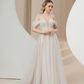 Off Shoulder Ball Gown Wedding Dress / "Ginevra"